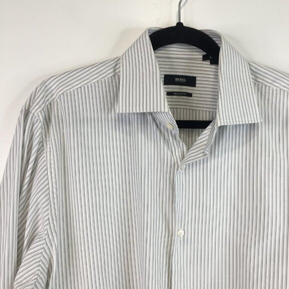 Boss by Hugo Boss Regular Fit Button Down Cufflink Shirt Size 16.5 - Picture 3 of 7